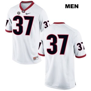 Men's Georgia Bulldogs NCAA #37 Patrick Bond Nike Stitched White Authentic No Name College Football Jersey FHJ2754JJ